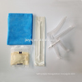 disposable gynecological sets french type vaginal speculum latex Glove cervical scraper brush slide glass nonwoven napkin